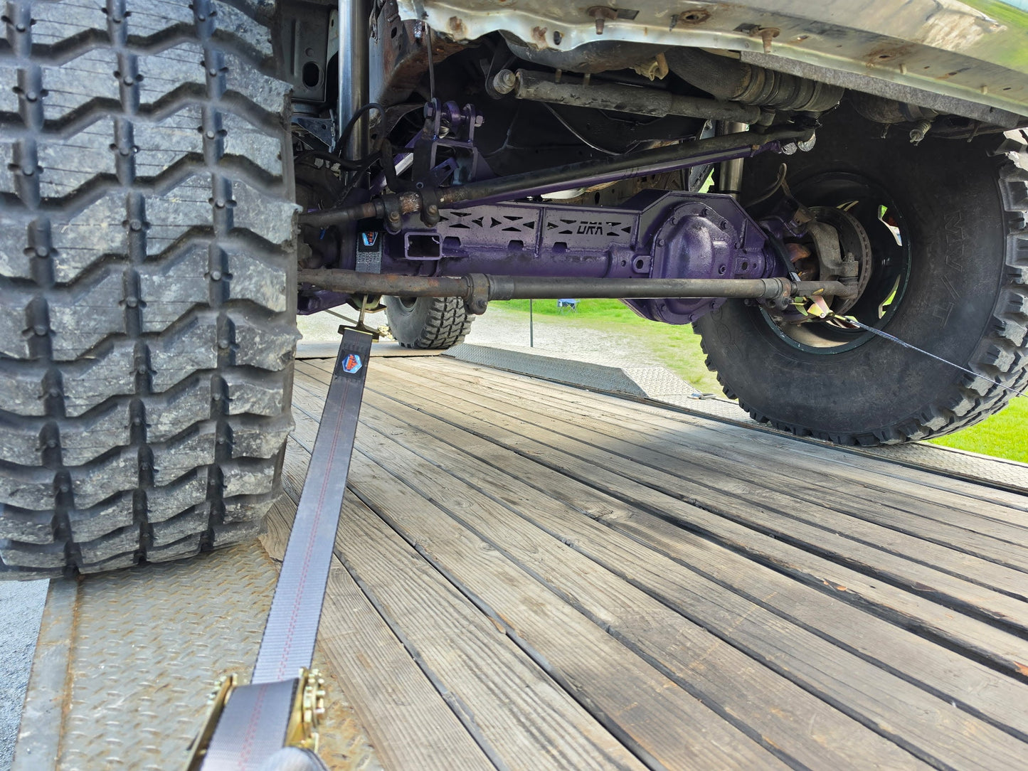 2" x 8' AxleLock Ratchet Tie-Down Straps 4-Pack w/ Direct Hook Ratchets & 24" Axle Straps (UTV, Car & Trailer Tie Downs)