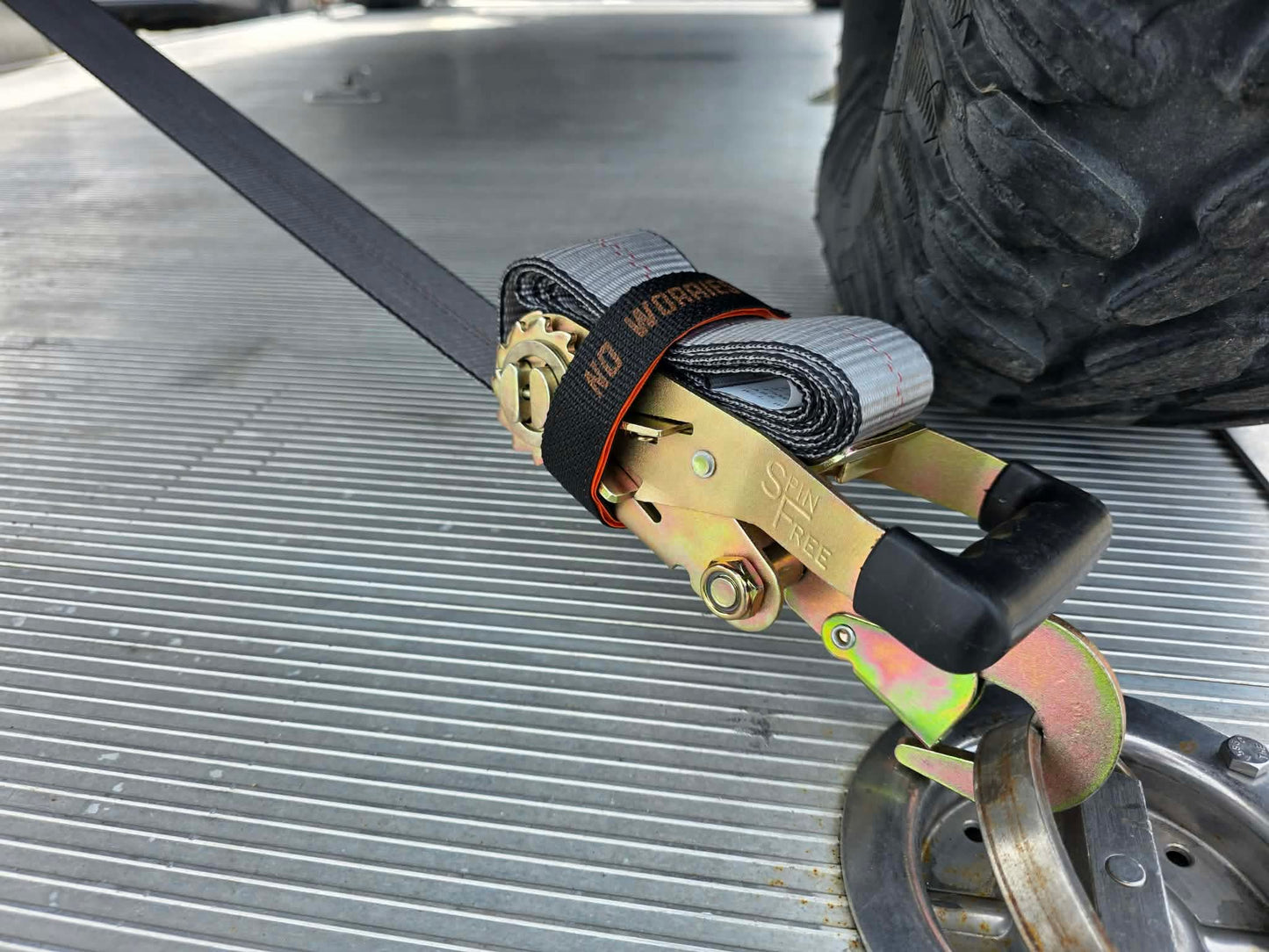 2" x 8' AxleLock Ratchet Tie-Down Straps 4-Pack w/ Direct Hook Ratchets & 48" Axle Straps (UTV, Car & Trailer Tie Downs)