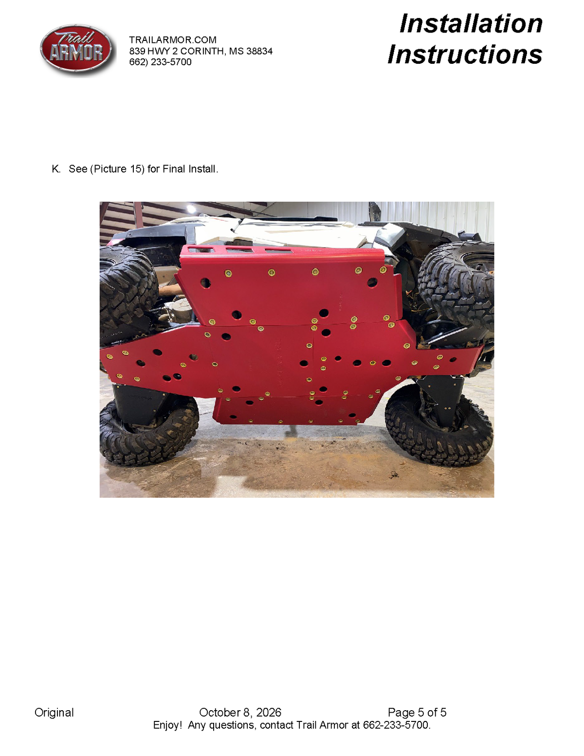 Trail Armor Polaris RZR Trail, Trail S 900 and Trail S 1000 Full Skids with Slider Nerfs or Trimmed for Polaris Kick Out Steel Rock Sliders 2021 - 2026