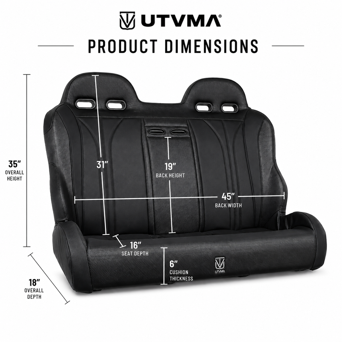 Commander Max Rear Bench Seat (2021+) W Harnesses