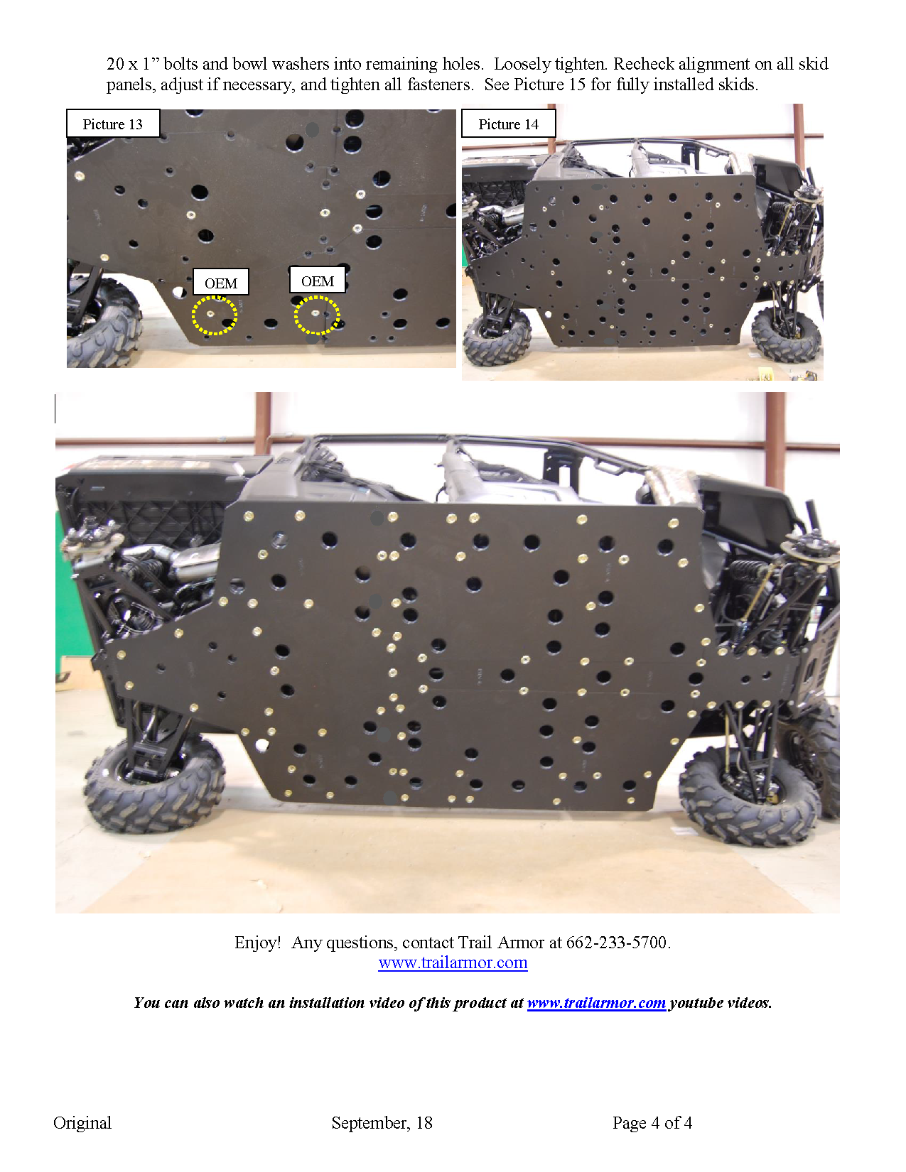 Trail Armor Polaris Ranger XP 900 Crew and Ranger XP 1000 Crew Full Skids