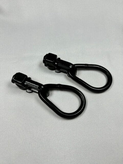 (2-Pack) Black L-Track Double Stud W/Pear Link Fitting - 5,000 LBS. BS