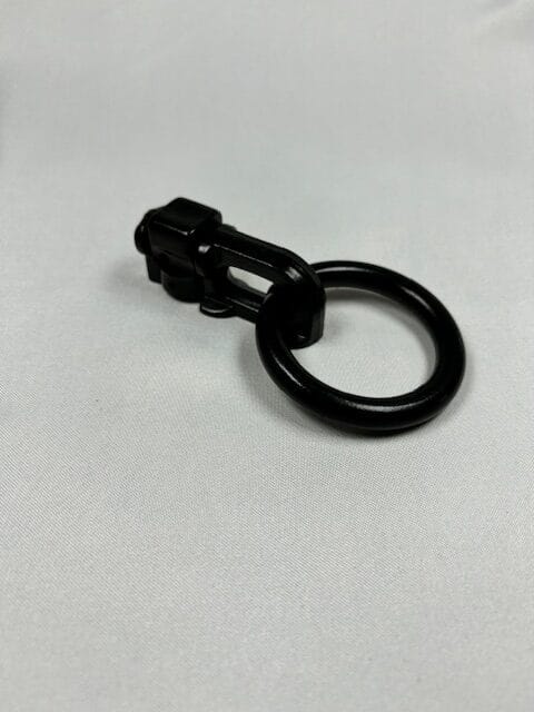 (4-Pack) Black L-Track Double Stud W/Round Link Fitting - 6,000 LBS. BS