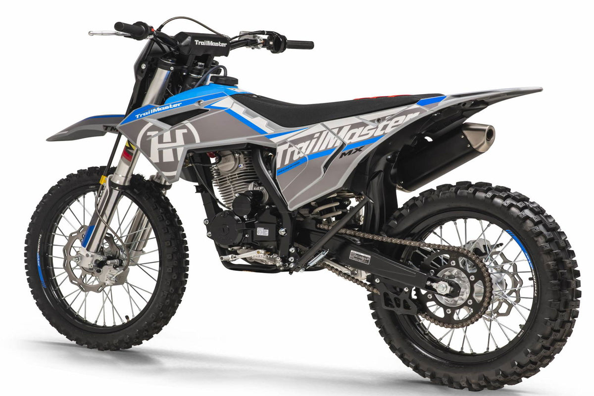 TrailMaster MX250 Dirt Bike, 5-Speed Manual, Electric Start, Dual Disc Brakes, (21/18) Wheels