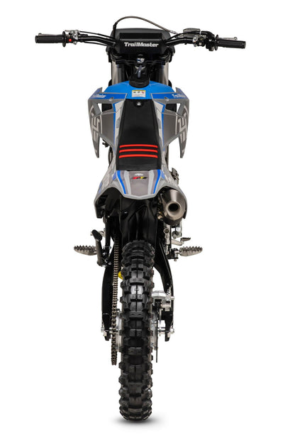 TrailMaster MX250 Dirt Bike, 5-Speed Manual, Electric Start, Dual Disc Brakes, (21/18) Wheels