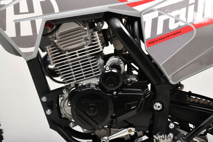 TrailMaster MX250-Pro Dirt Bike, 5-Speed Manual, Dual Disc Brakes, Electric Start (21/18) Wheels
