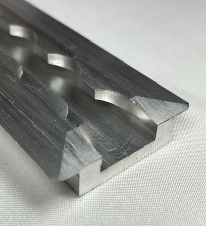 Aluminum L-Track Cargo Rail – Rounded Ends with No Pre-Drilled Holes (Airline Track)