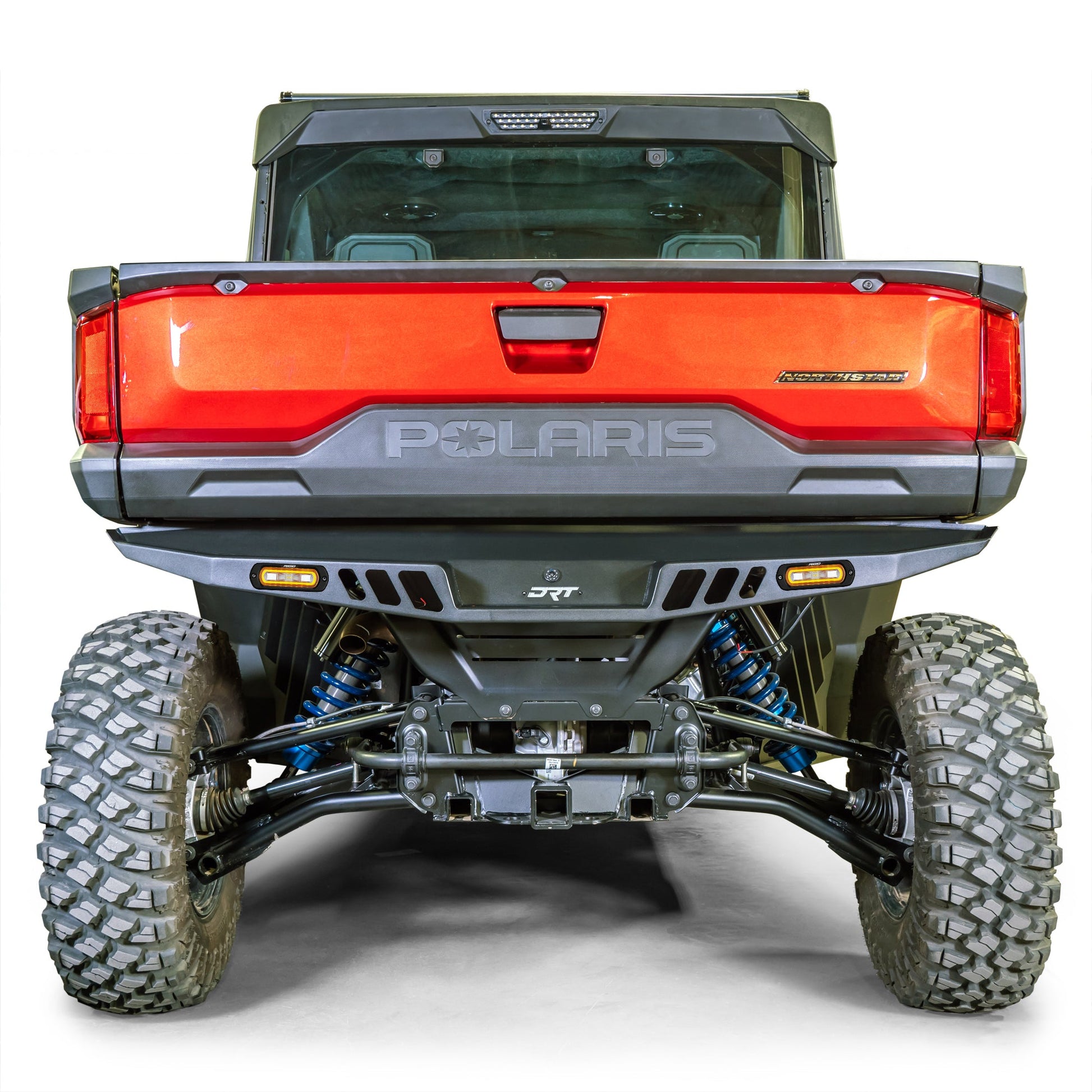DRT Polaris Ranger XD 1500 2024+ Rear Bumper white lights on bumper turned on Front view