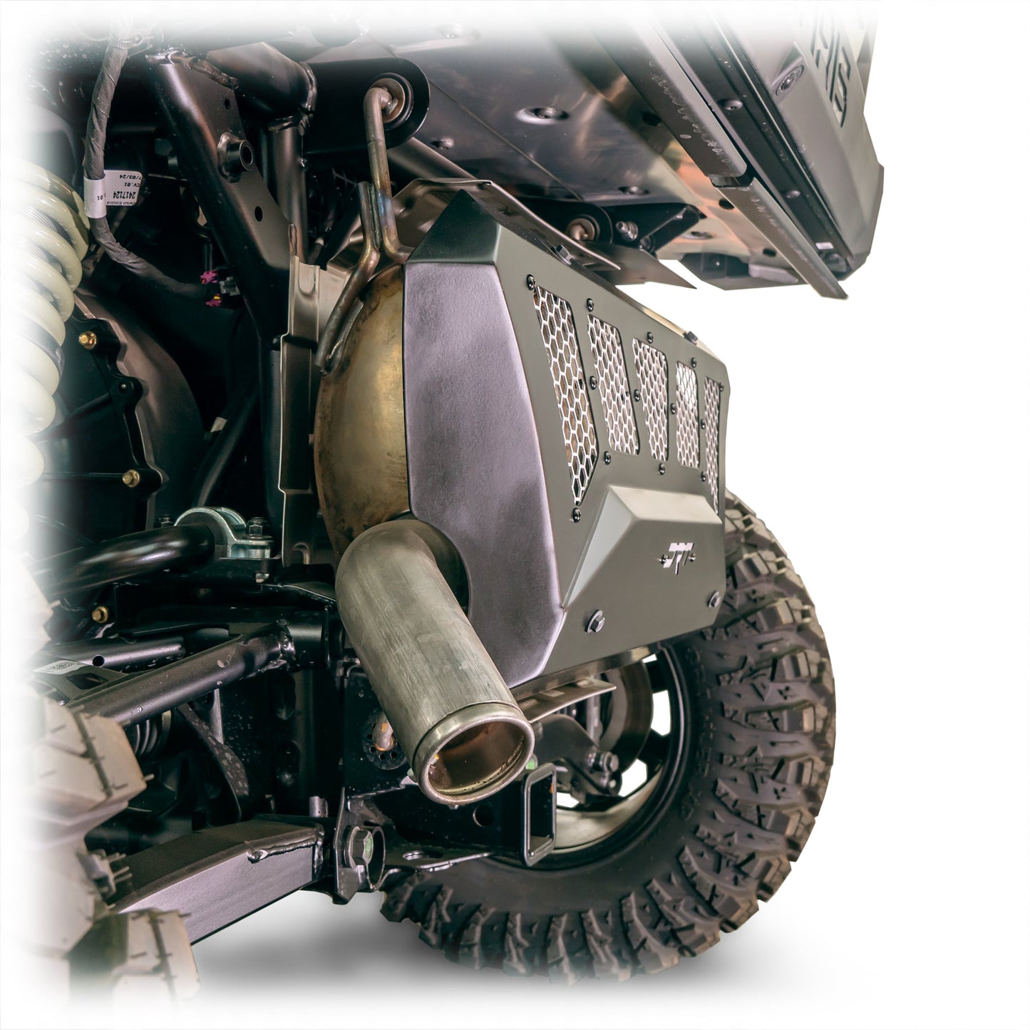 DRT Polaris 2024+ XPEDITION Exhaust Cover Side view close up