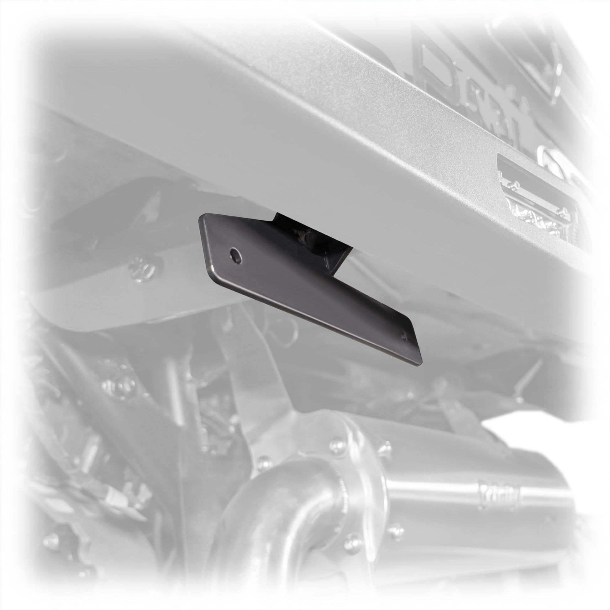 Polaris Xpedition license plate bracket laser-cut steel
