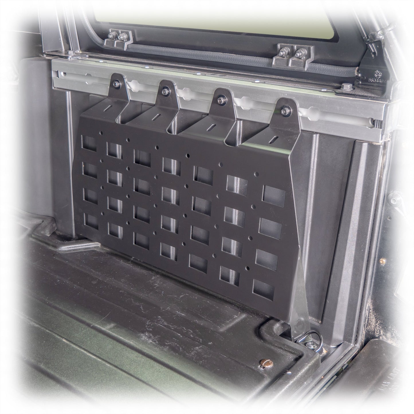 Adjustable cargo molle panels for Polaris Xpedition
