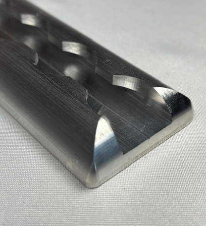Aluminum L-Track Cargo Rail – Rounded Ends with No Pre-Drilled Holes (Airline Track)