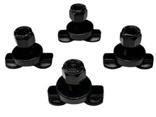 (4-Pack) Black L-Track Double Lug Threaded Stud Fitting - 5,500 LBS. BS