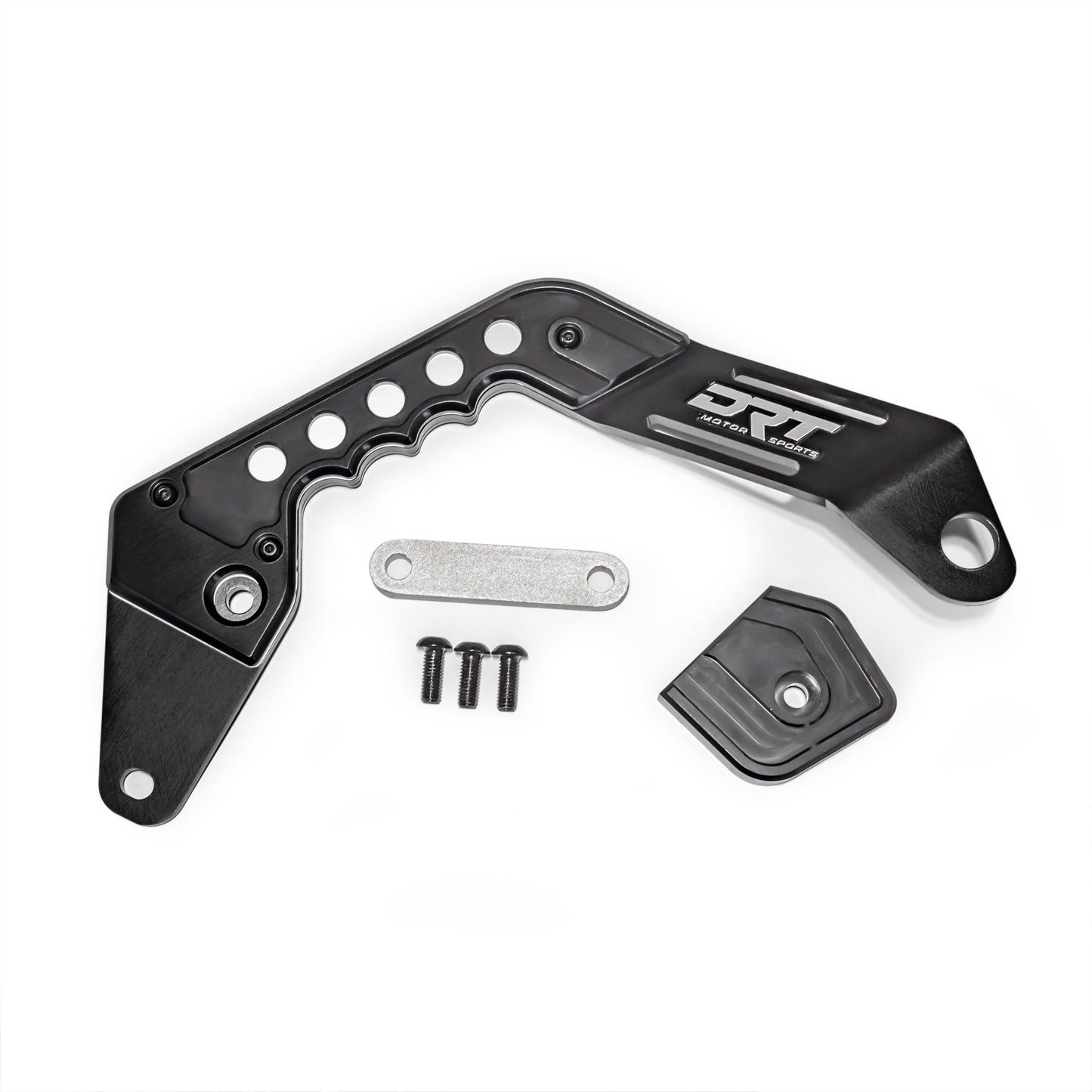 CNC-machined 6061 aluminum grab handle for Can-Am Maverick R, adds finger-groove grip