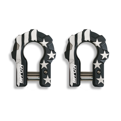 3/4'' Extreme duty Aluminum D-Shackle set (9T)-Ceramic coated (LIFETIME WARRANTY*)-Red,Orange, Blue and American flagShackles are scheduled for delivery during the week commencing July 13th