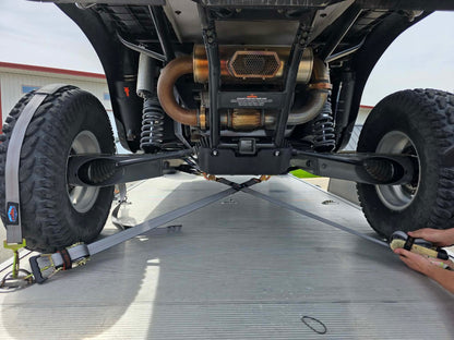2" x 8' AxleLock Ratchet Tie-Down Straps 4-Pack w/ Direct Hook Ratchets & 24" Axle Straps (UTV, Car & Trailer Tie Downs)