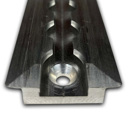 Aluminum L-Track Cargo Rail – Rounded Ends with Pre-Drilled Holes (Airline Track)