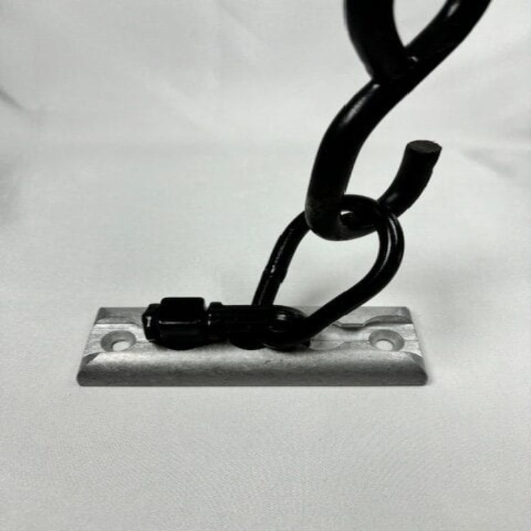 (4-Pack) Black L-Track Double Stud W/Pear Link Fitting - 5,000 LBS. BS
