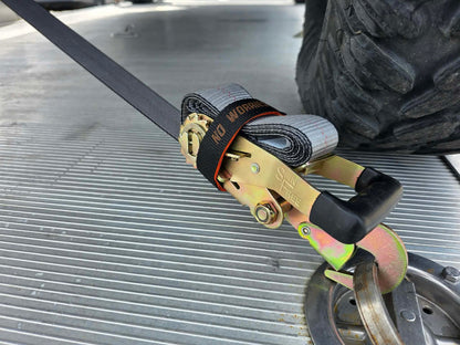 2" x 8' AxleLock Ratchet Tie-Down Straps 4-Pack w/ Direct Hook Ratchets & 48" Axle Straps (UTV, Car & Trailer Tie Downs)