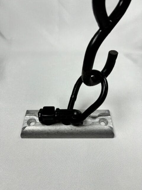 (2-Pack) Black L-Track Double Stud W/Pear Link Fitting - 5,000 LBS. BS