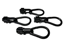 (4-Pack) Black L-Track Double Stud W/Pear Link Fitting - 5,000 LBS. BS