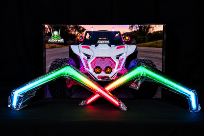 Polaris RZR Pro Series RGBW LED Chasing Fang Lights | App Control & Turn Signal Sync