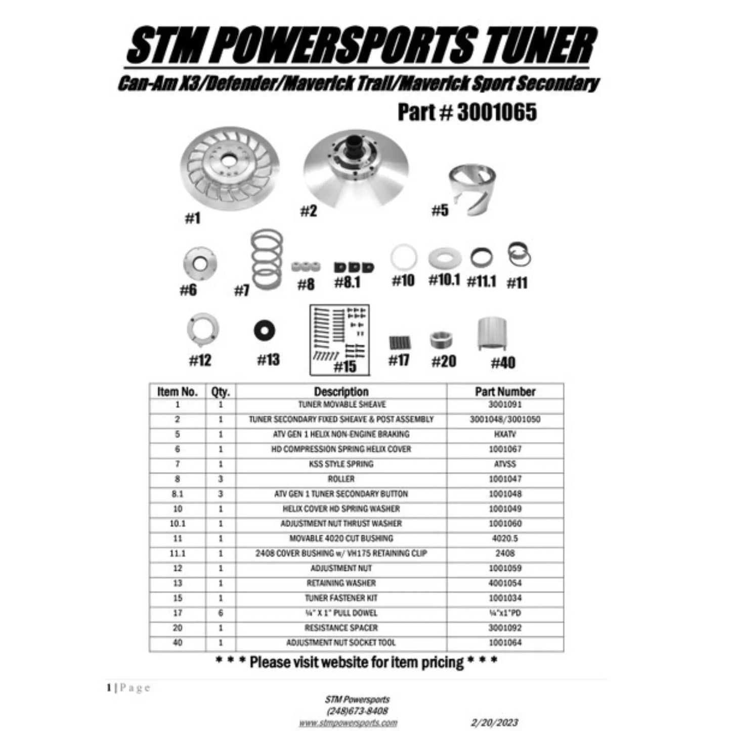 Can-AM X3 / Defender / Maverick Trail STM Tuner Secondary