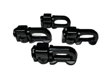 (4-Pack) Black L-Track Double Stud Hook Point Fitting - 5,000 LBS. BS