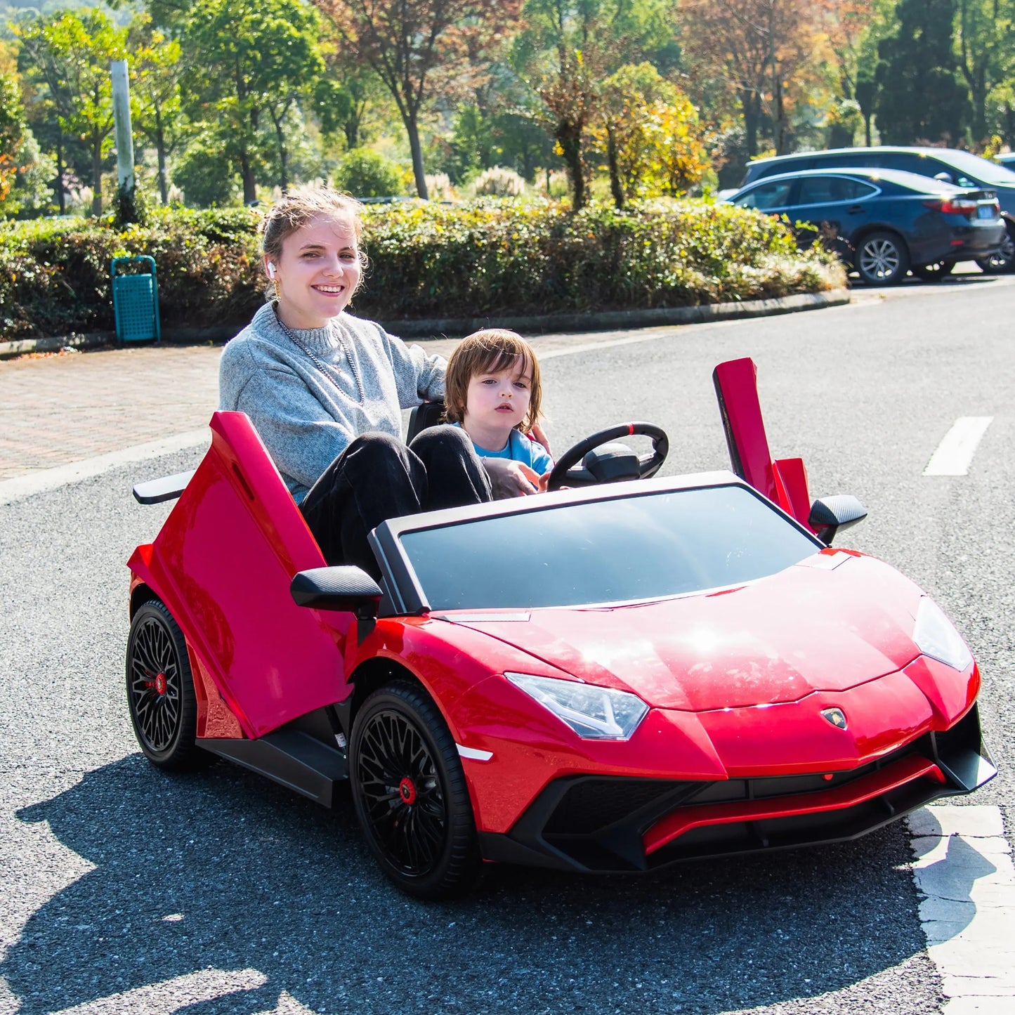 Licensed 24V Lamborghini Aventador 2 Seater Kids Ride-On Car