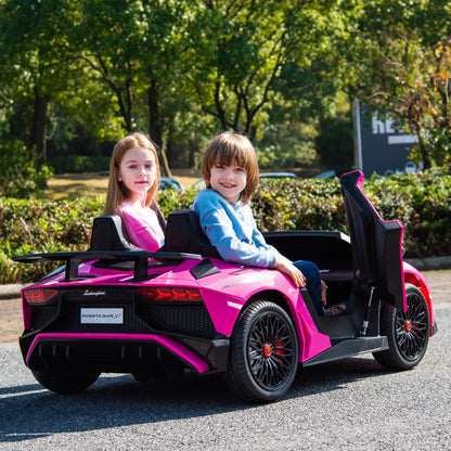 Licensed 24V Lamborghini Aventador 2 Seater Kids Ride-On Car