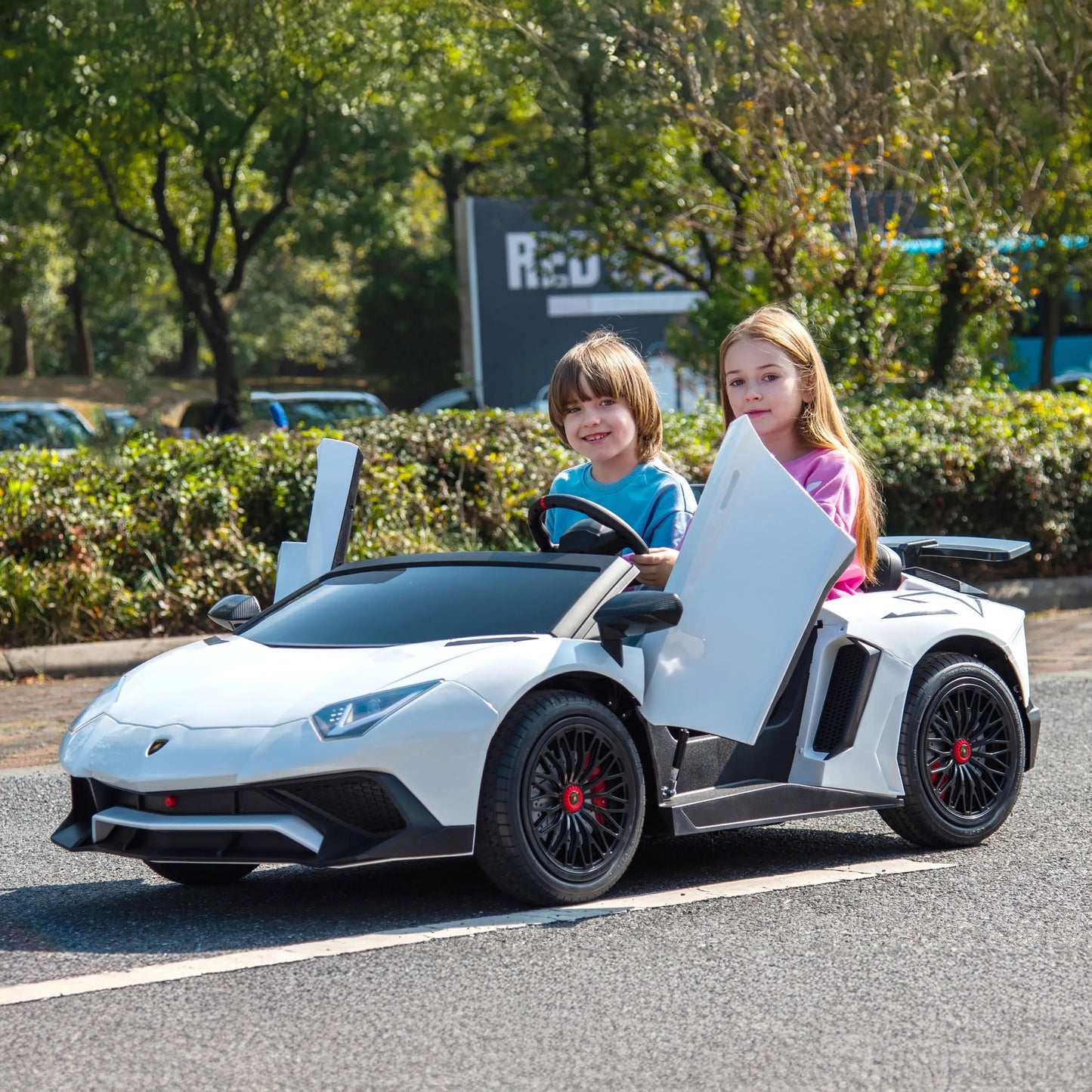 Licensed 24V Lamborghini Aventador 2 Seater Kids Ride-On Car