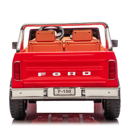 24V Licensed Ford F-150 Kids Ride-On Truck - 2 Seater Electric Pickup