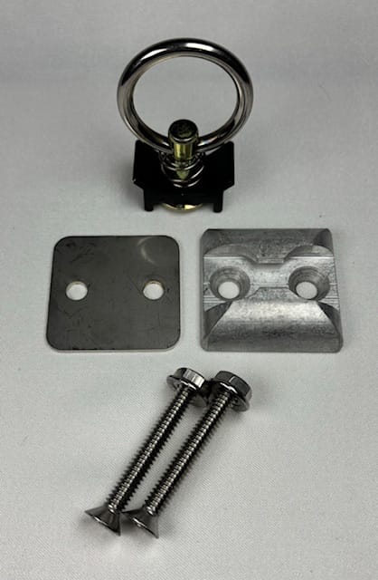 (1-Pack) Single Stud L-Track Anchor Plate Kit – Aluminum Tie-Down Points with Fittings & Hardware