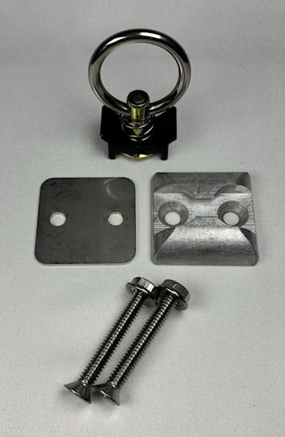 (1-Pack) Single Stud L-Track Anchor Plate Kit – Aluminum Tie-Down Points with Fittings & Hardware