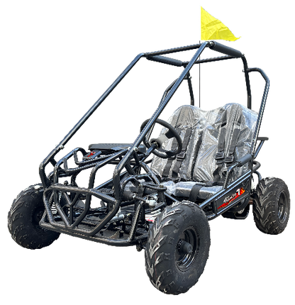 TrailMaster Apache 7 212cc Youth Go Kart for Kids Ages 10+ – Full Roll Cage, High-Back Seats, Over-the-Shoulder Harnesses, Air-Cooled Engine