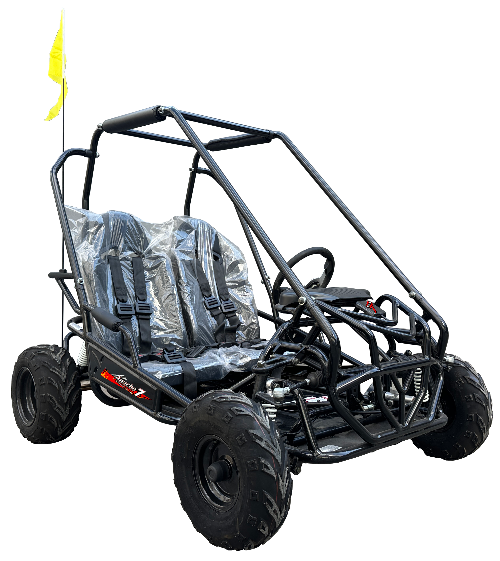 TrailMaster Apache 7 212cc Youth Go Kart for Kids Ages 10+ – Full Roll Cage, High-Back Seats, Over-the-Shoulder Harnesses, Air-Cooled Engine