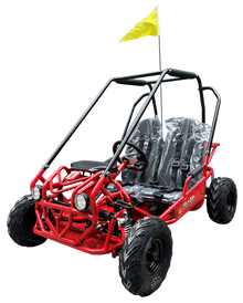 TrailMaster Apache 7 212cc Youth Go Kart for Kids Ages 10+ – Full Roll Cage, High-Back Seats, Over-the-Shoulder Harnesses, Air-Cooled Engine