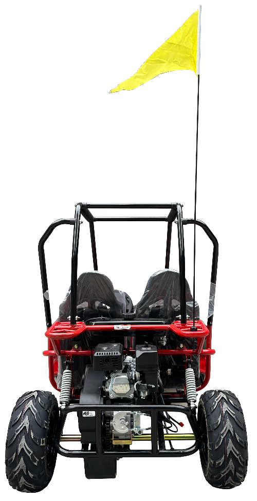 TrailMaster Apache 7 212cc Youth Go Kart for Kids Ages 10+ – Full Roll Cage, High-Back Seats, Over-the-Shoulder Harnesses, Air-Cooled Engine