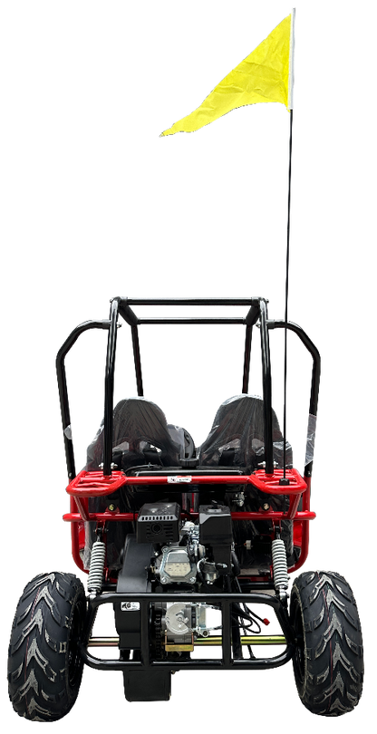 TrailMaster Apache 7 212cc Youth Go Kart for Kids Ages 10+ – Full Roll Cage, High-Back Seats, Over-the-Shoulder Harnesses, Air-Cooled Engine