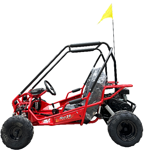 TrailMaster Apache 7 212cc Youth Go Kart for Kids Ages 10+ – Full Roll Cage, High-Back Seats, Over-the-Shoulder Harnesses, Air-Cooled Engine