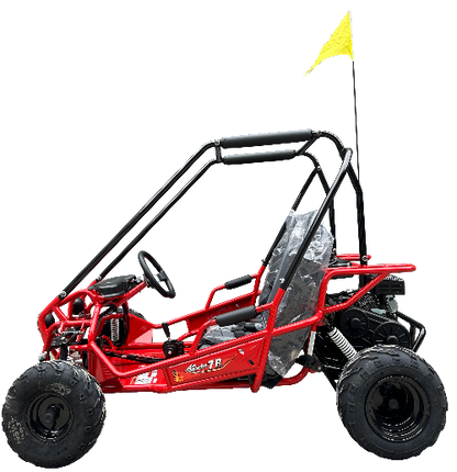 TrailMaster Apache 7 212cc Youth Go Kart for Kids Ages 10+ – Full Roll Cage, High-Back Seats, Over-the-Shoulder Harnesses, Air-Cooled Engine