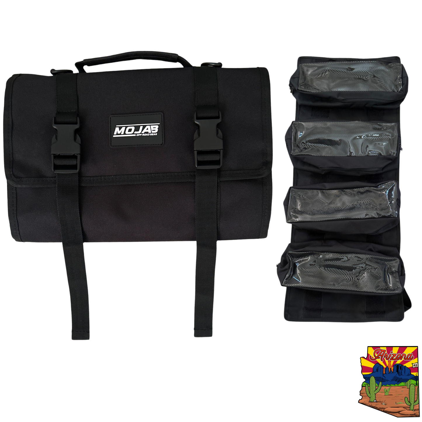Medium Canvas Tool organizer bag with removeable pouches