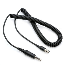 Firetruck Intercom Headset Coil Cord for Firecom Style Jacks - 15 Foot