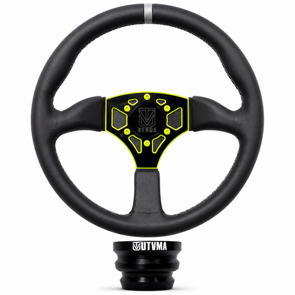 UTVMA Octane Leather Steering Wheel With Hub