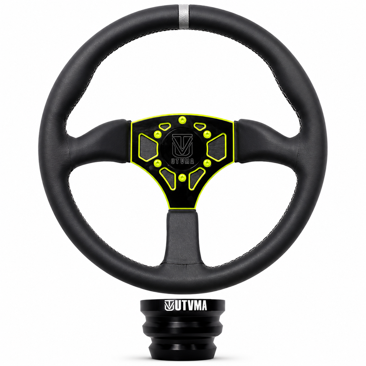 UTVMA Octane Leather Steering Wheel With Hub