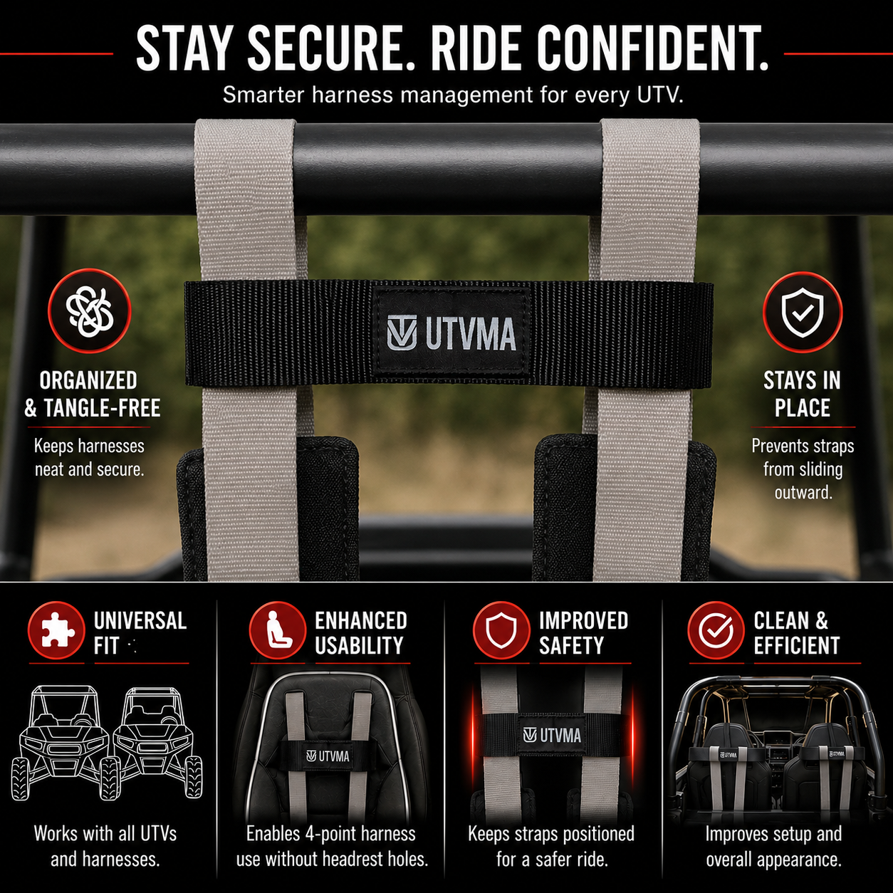Four Harness Pack Auto Buckle with Harness Collars