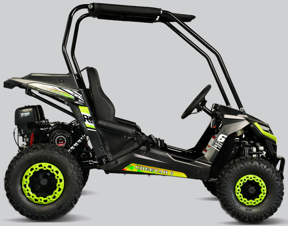 TrailMaster Cheetah-6 Go Kart, 5.5hp Electric Start, Remote Start/Kill with Reverse, Kids Ages 4-9