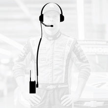Crew Chief - H42 Spotter Headset and Rugged Handheld Radio Package - Single Radio with Nitro Bee X / R1 Business Band Handheld - Digital and Analog / Blue