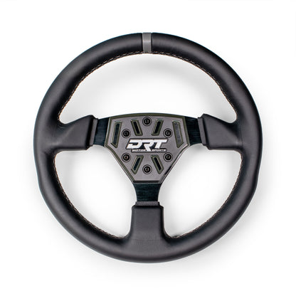 Round utv steering wheel in leather finish