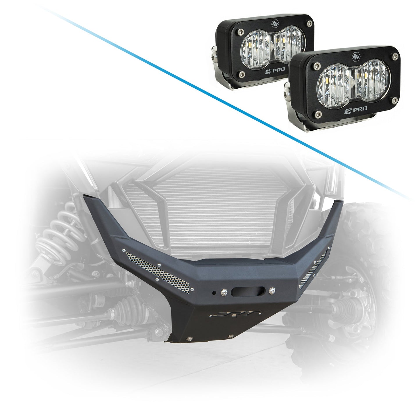 RZR Pro XP 2020-2024 Front Winch Bumper with light options.
